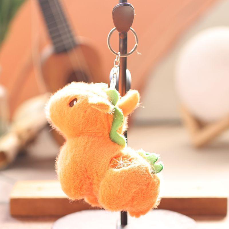 

Cute Animal Pony Plush Doll With Pp Cotton Filling For Bag Decoration And Gifts оранжевый