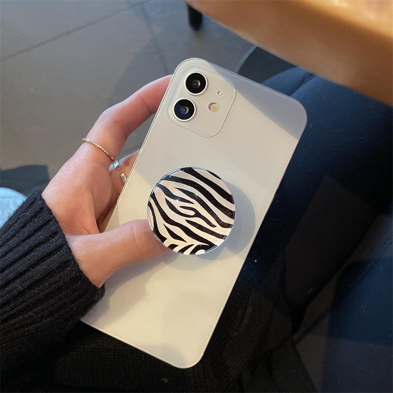 Fashion Amber Marble Universal Mobile Phone Grip Holder Finger Ring Lazy Desk Stand Forest Stripe Space Leopard Print Bracket