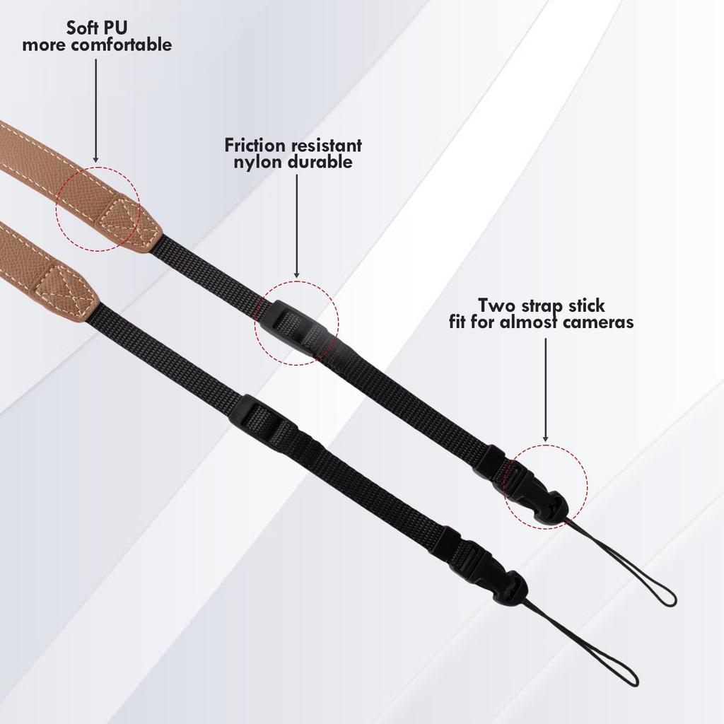 VOVMOEYA Camera Camera Neck Strap for and Panasonic G7X Mark Shoulder Strap for Compact Mirrorless and Digital Stylish Strap with Drop PU Leather