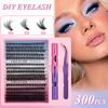 Diy Single Tuft False Eyelashes Natural Thick D Curvature Segmented 10-18M Eyelashes