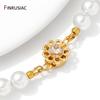 14K Gold Plated Brass Flower Insert Clasps Fasteners,Inlaid Zircon Layered Clasps Connectors For DIY Jewelry Making Supplies