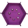 Hexagonal Velvet Foldable Dice Storage Tray