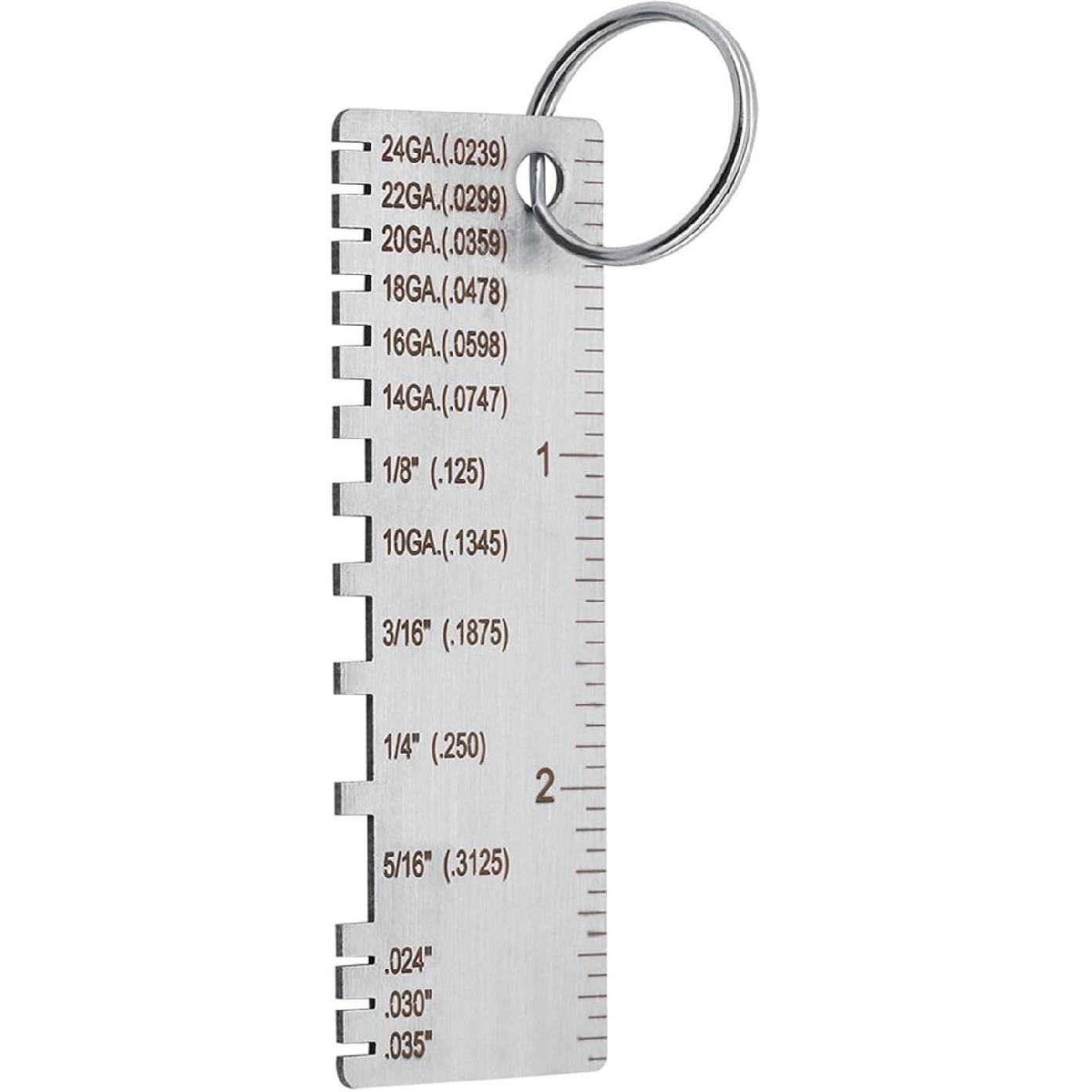 

Metal Sheet Thickness Gauge, 24GA, 22GA, 20GA, 18GA, 16GA, 14GA Stainless Steel Welding Gage Wire Metal Sheet Thickness Stainless Steel Gage for