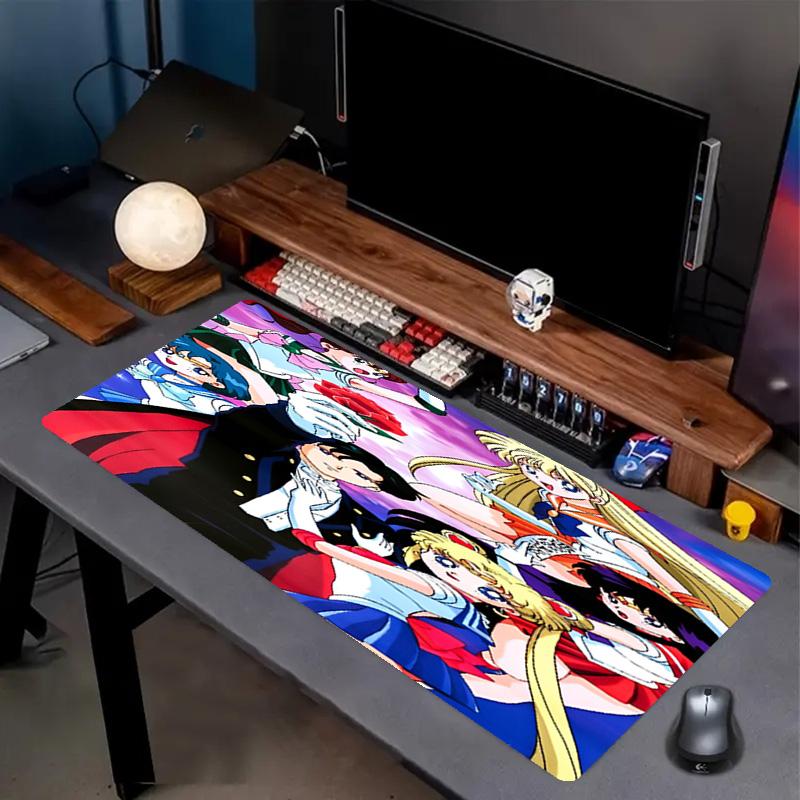 Tapis de Souris Imprimé Sailor Moon, Tapis Antidérapant pour Clavier de Bureau, pour PC Portable Gaming Travail Utilisation Quotidienne, Cadeau Surprise Cool pour Festival