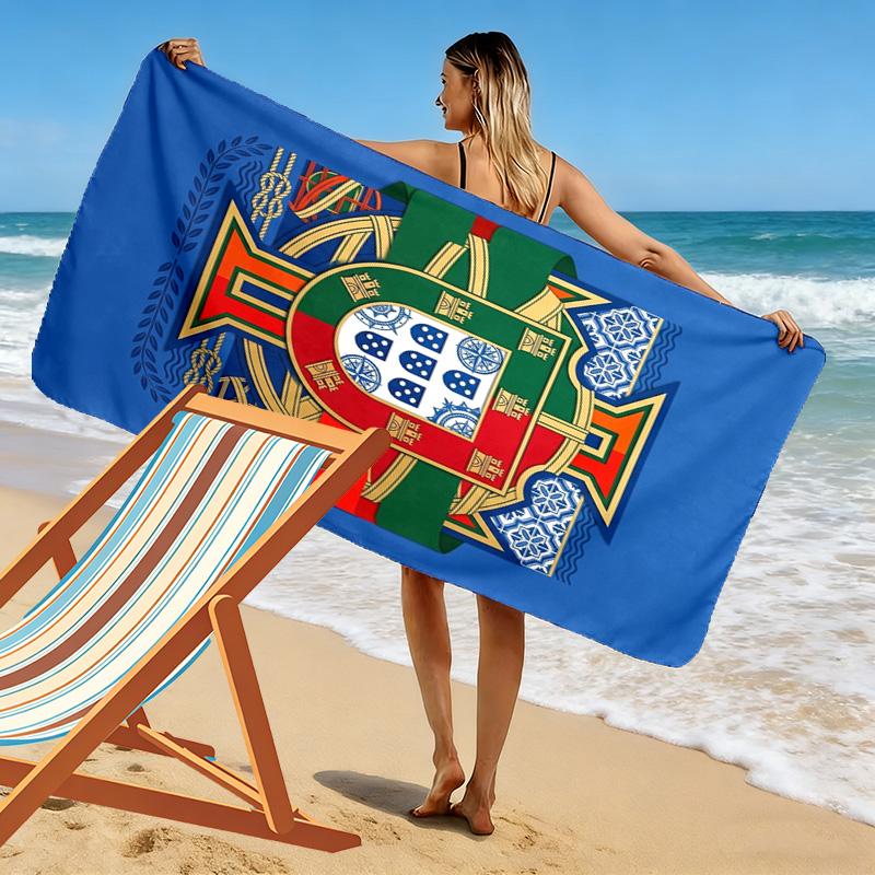 Royal Heraldry Ornate Symbols beach towel Outdoor camping Portable for travel quick-drying swim towel Outdoor pool towel swim Comfort beach towel