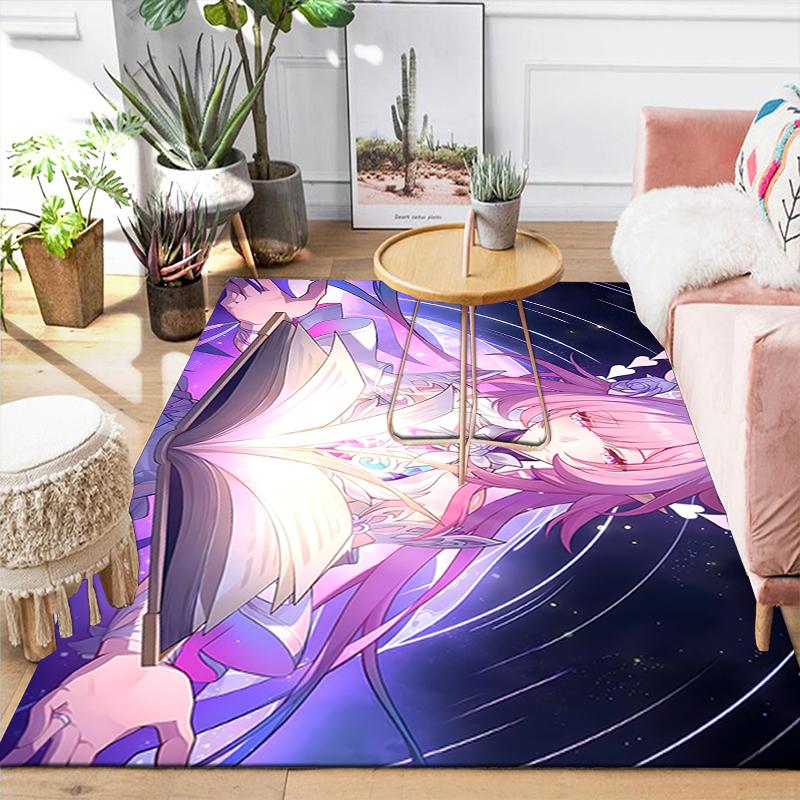 1Pc Fantasy Anime Girl Rug, Office Carpet Indoor Outdoor Doormat, Non-Slip, Comfortable, Living, Christmas Halloween, Xmas Gift S184