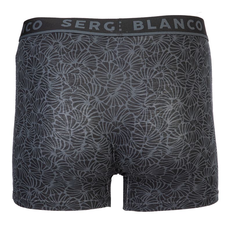 Lot de 2 boxers gris imprimé fleurs et uni Homme SERGE BLANCO