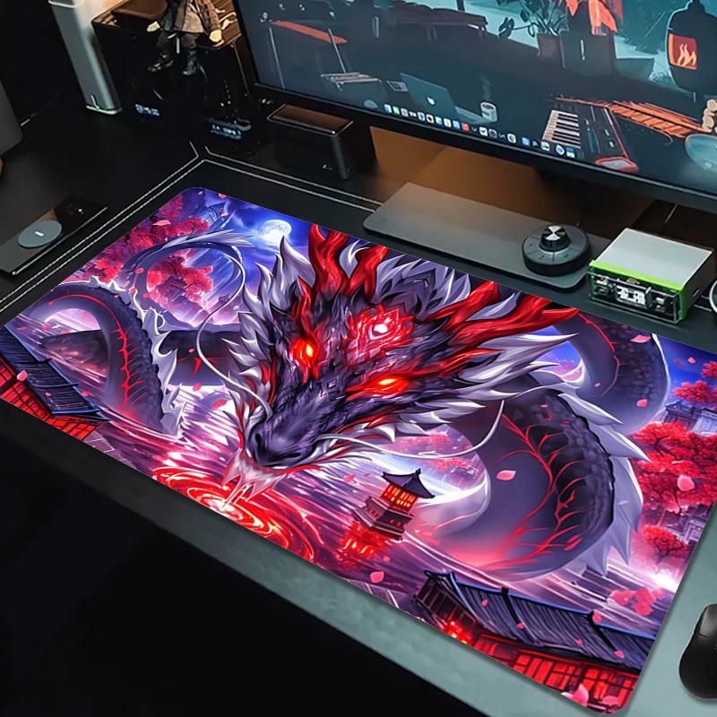 Dragon Art Color Mouse Pad Large Gaming Table Cushion Non-slip Laptop Tablet Big Mousepad XXL Mat Mini PC Playmat With Lock edge