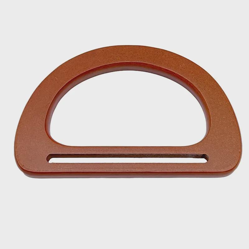 "Handmade Wooden Bamboo Round D-Shaped Bag Handle Gift Box"