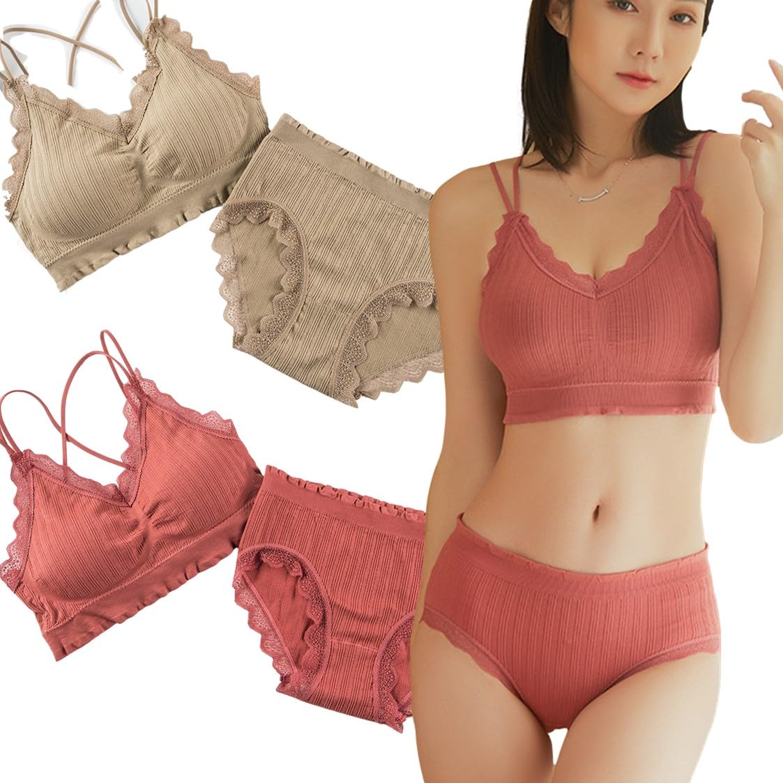 

Shop Sports Free Bra and Top and Bottom Elementary Middle High Night Lace [Select Tomorrow] Bra, 2-Piece Set, Size, Non-Wired Shorts, Junior, Set,