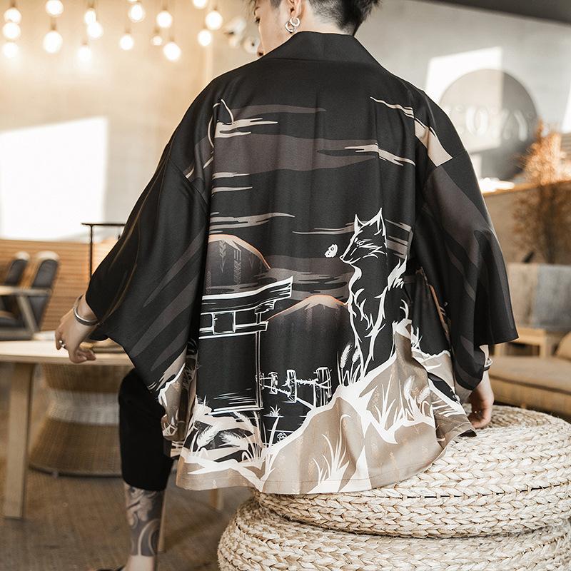 Kimono drago giapponese Kimono tradizionale giapponese Cardigan Kimono Uomo Yukata Uomo Kimono maschile giapponese Streetwear Haori