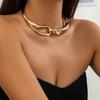 Abstrakter Punk-Stil Kragen für Damen, Personalisierte Geometrische Süße und Coole Schlüsselbeinkette, Nischendesign-Accessoires.