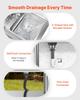 Stainless Steel Utility Sink, Free Standing Single Bowl Commercial Kitchen Sink with Drawer, Faucet and Hot & Cold Water Pipe, Utility Basin for
