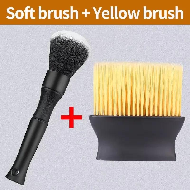 Car interior cleaning dust brush Air outlet central control air conditioning window slot dust removal details Soft brush