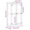 VidaXL Wardrobe Corona 102x52x186 Cm Solid Pine Wood, Storage Cabinet, Wardrobe Organizer, Closet, 4012154