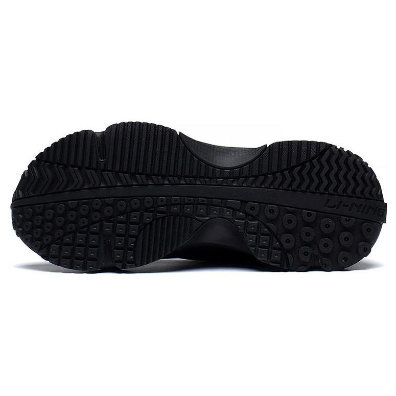 New LiNing CF Cushioning Anti Slip And Wear Resistant Low Top Sports Casual Shoes Men's Black AGLS147-4