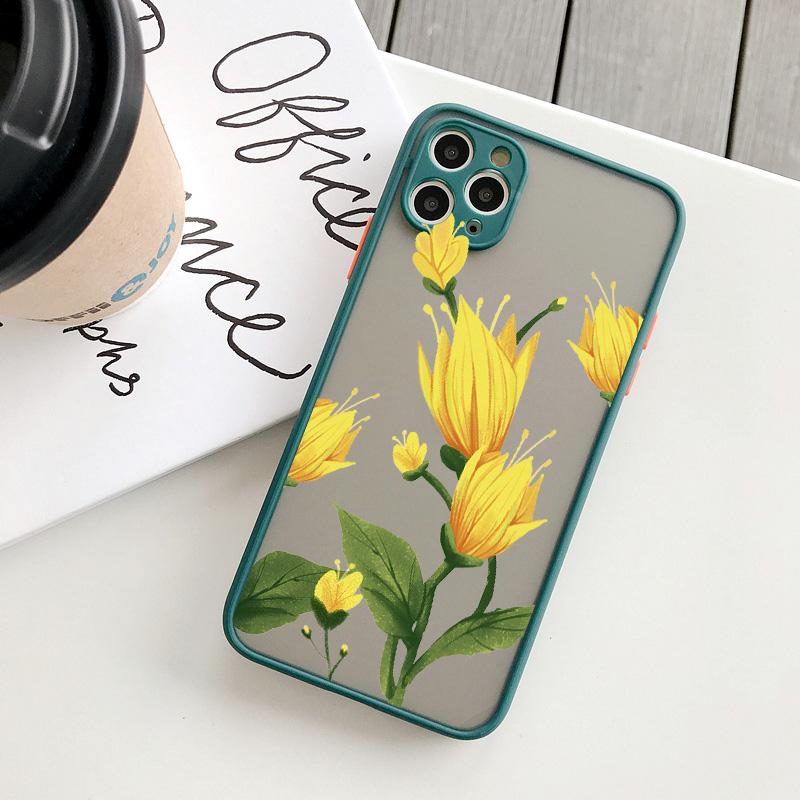 Flower Sunflower Chrysanthemum Phone Case For iPhone 16 15 12 11 13 14 Pro Max XS XR X 15 14 7 8 Plus SE2 Shockproof Back Cover