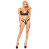 2 pc. Bralette en dentelle et string avec découpe assorti.