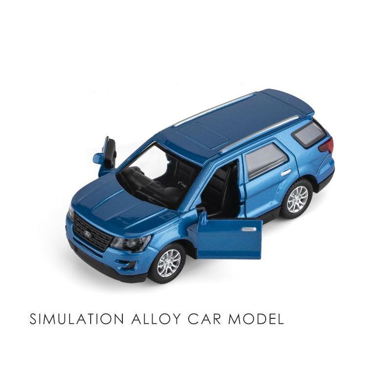 NJI23 New 1:36 Ford Explorer Alloy Car Model Sound and light Diecasts & Toy Vehicles Toy Cars Kid Toys For Children Collection Gifts