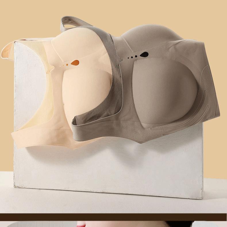 Large Size Lingerie Women's Thin Seamless Vest Style Bra with Gathered Accessory Breasts To Prevent Sagging Bra