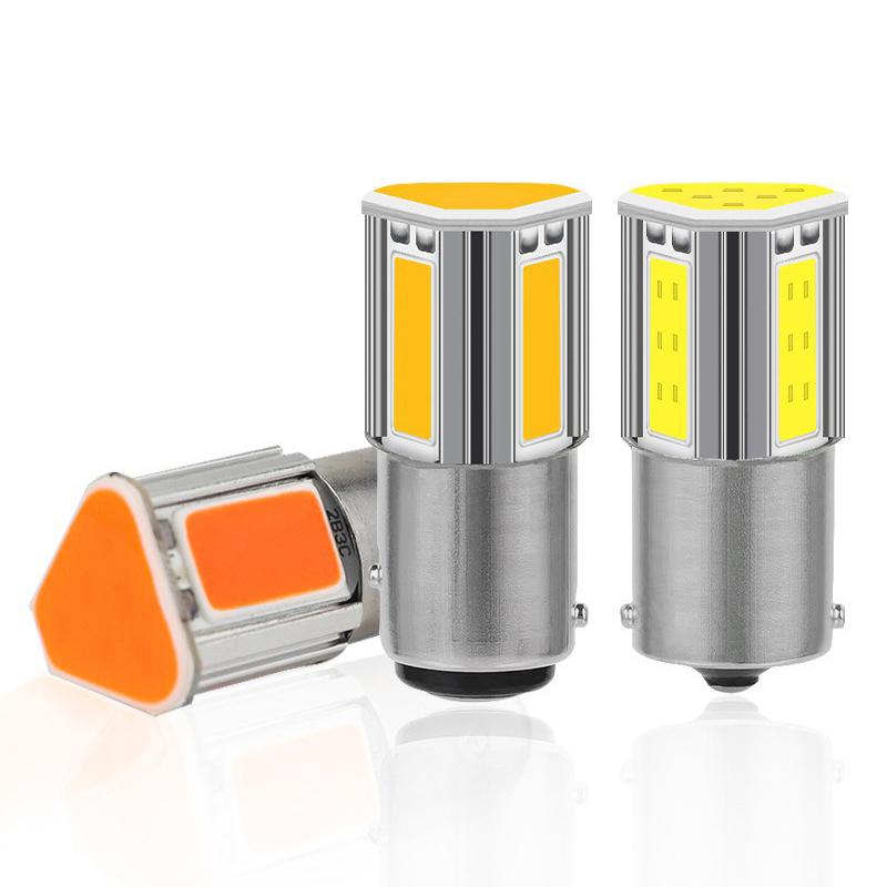 2Pcs Big Cob Led 1156 1157 Ba15S Brake Lights Bulbs 12V For Car Reverse Stop Brake Rear Lights Bulbs