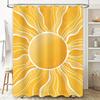 Yellow Sun Shower Curtain Home Decoration Waterproof Bath Mat Cover Bathroom Decorative Printing Curtains For Kids