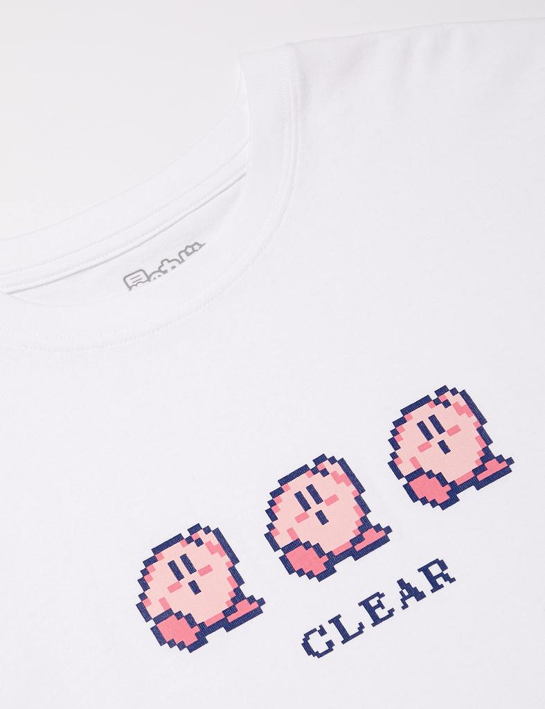 Kirby Star Victory Dance Retro Dot Short Sleeve T-Shirt, White, Size XL