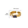 Popular style zircon square ring women's high-end titanium steel k gold stainless steel ring