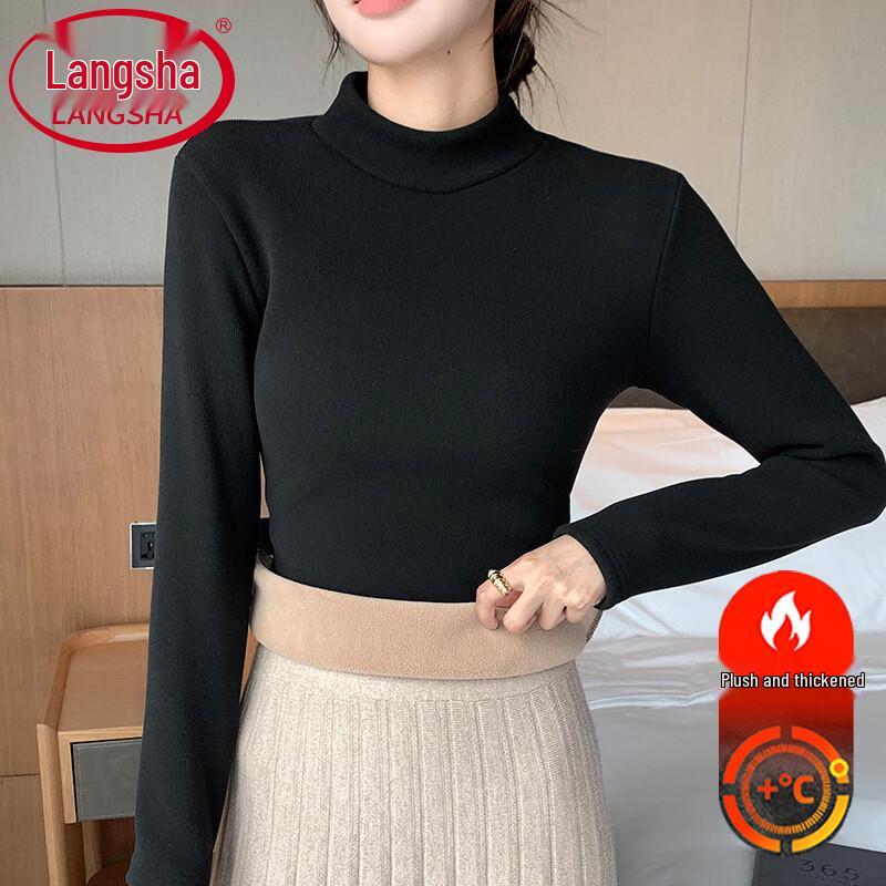 Maglia Termica a Collo Tondo con Interno in Pile da Donna Langsha