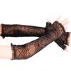 Lolita Halloween Gloves Thin Mesh Mitten Fancy Spider Web Gloves  Women