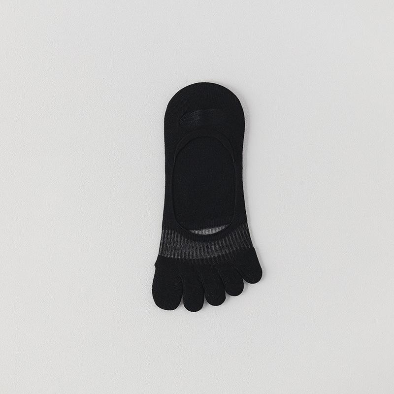 Five-finger Socks, Women's Boat Socks, Summer Thin Modal Mesh Breathable Invisible Toe Separation Socks, Solid Color Toe Ankle Socks