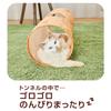 Petio Cat Toy necoco Wood Grain Cat Tunnel Straight with Shaking Sounds