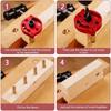Aluminum Alloy Woodworking Center Hole Locator - Precision Drill Guide for Accurate Wood Joinery, Durable & Lightweight Tool