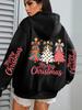 Merry Christmas Colorful Bow Tree Print Pattern Hoodie Jumper Autumn And Winter Sweater