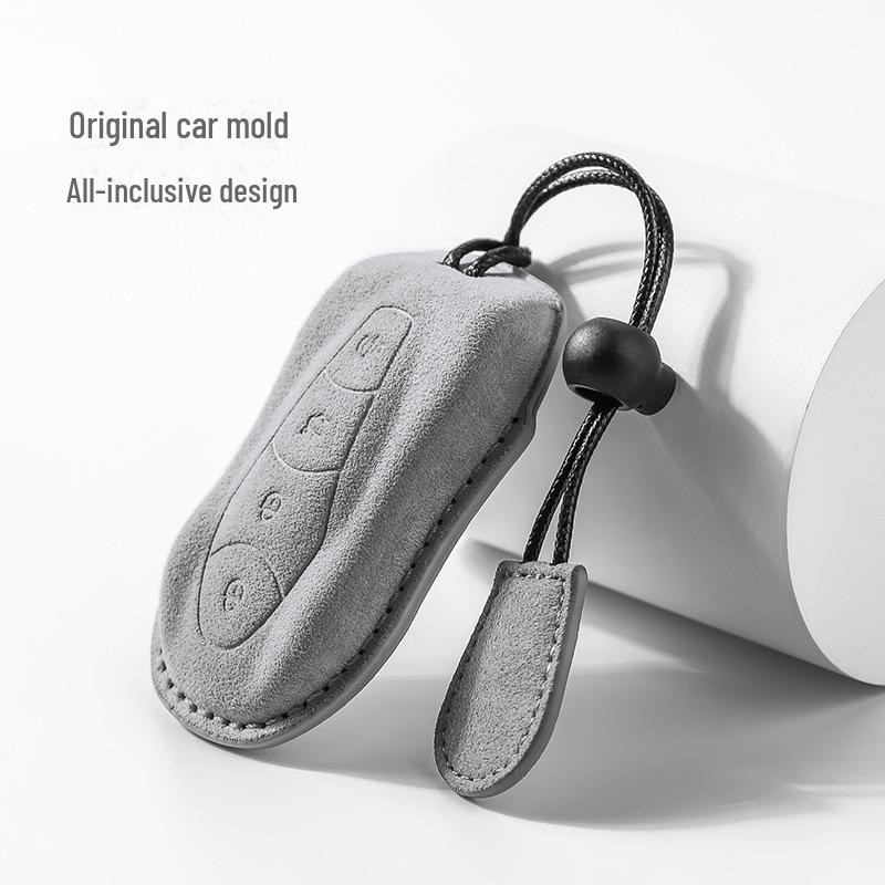 Geely Autoschlüsselhülle für Emgrand GS, Boyue, X3, X6, King Kong, X1, Borui - Leder Schnallenetui für Vision S1