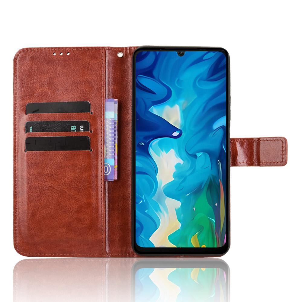 For Doogee Note 59 Pro/Doogee Note 59 PU Leather Case with Strap Crazy Horse Texture Phone Wallet Cover