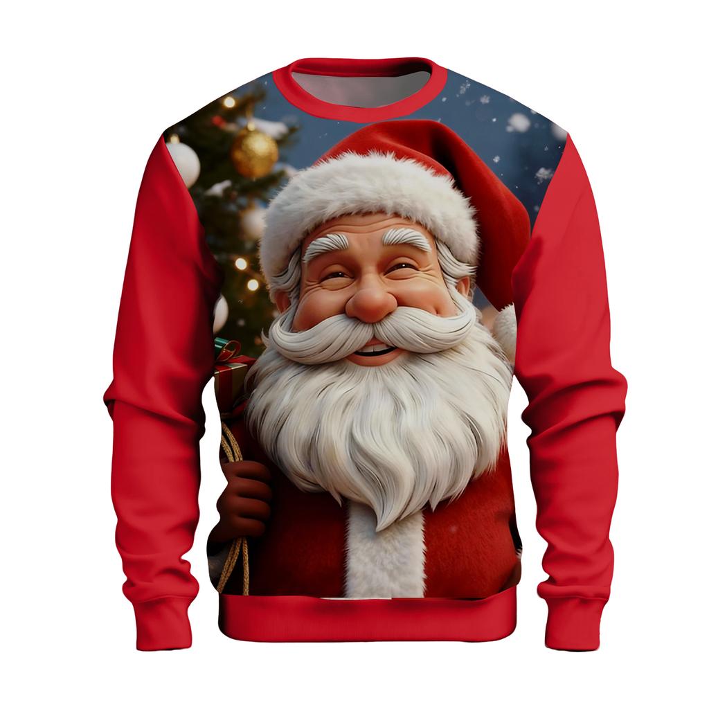 Christmas Print Loose Men's Hoodie