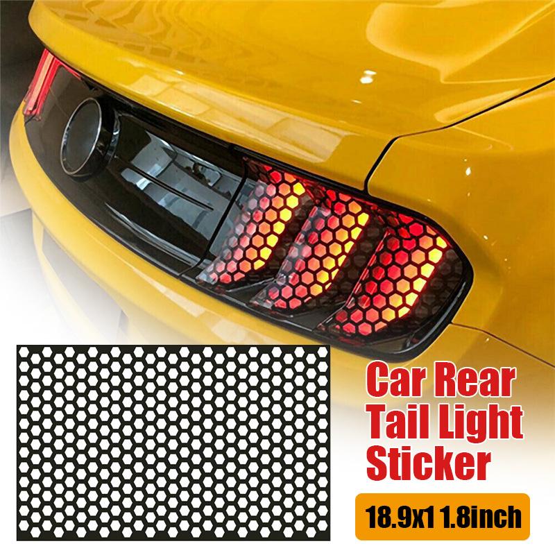 Autocolante pentru lumini spate autocolant de tip fagure Bandă de avertizare universală decupată Film de vinil Decal pentru lumini reflectorizante pentru exterior