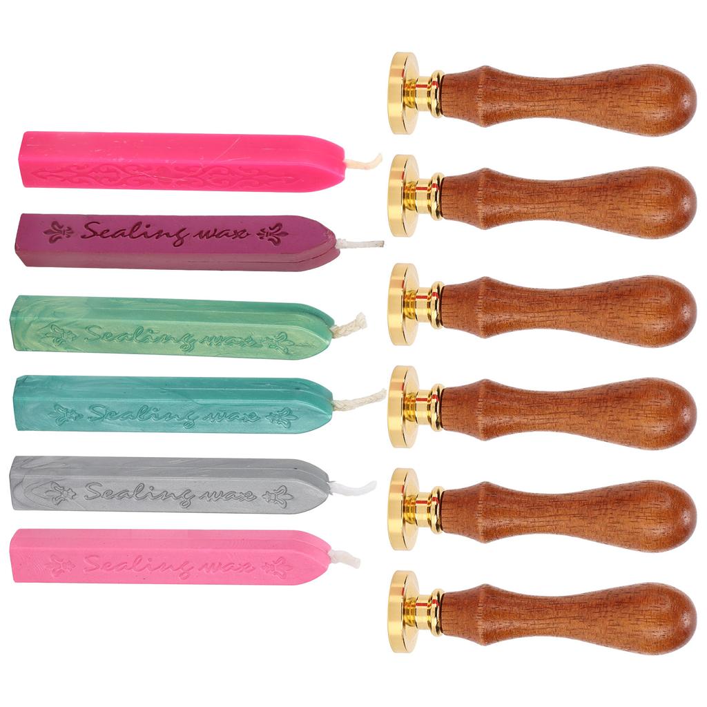 Wax Seal Stamp Kit Clear Pattern Simplicity DIY Classic Sealing Kit for Envelopes Invitations Weddin