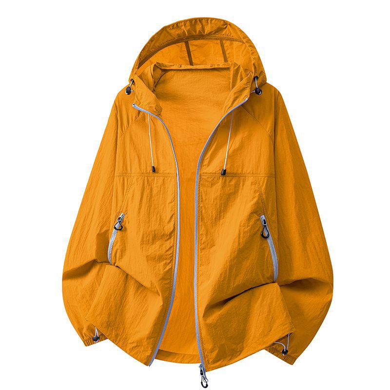 Men's Summer Loose-Fit Color Block Ice Silk Sun Protection Jacket UPF50+