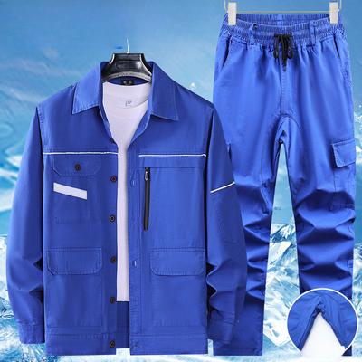 Work Clothes Suit Men's Summer Cotton Thin Anti-scalding Outdoor Jacket 2-piece Set