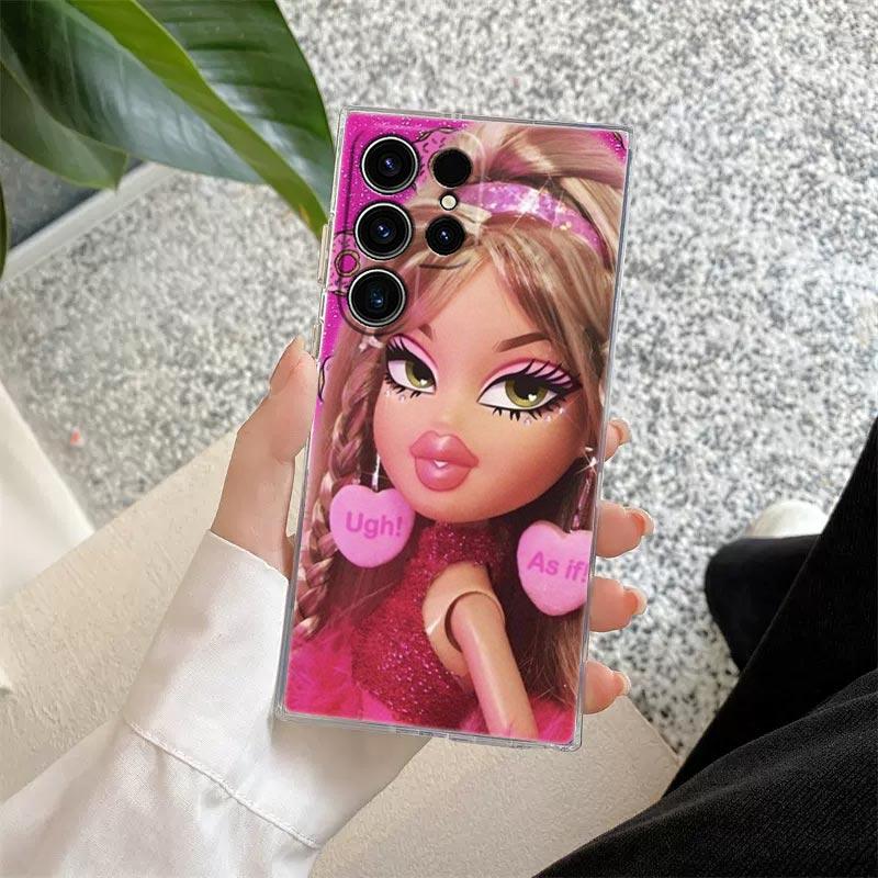 Bratzs Dolls Smiling Transparent Case For Samsung Galaxy S26 S25 Ultra S24 S22 S26 Plus S20 S23 S21 S25 FE 5G Soft Clear Cover