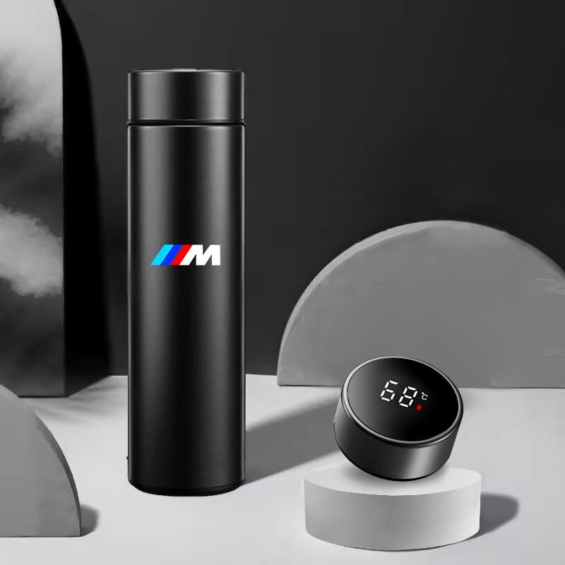 Car Smart Display Thermos Jug Stainless Steel Insulation Cup For BMW M Emblem M3 M5 E46 E36 E34 F10 E90 F30 E60 interior sticker
