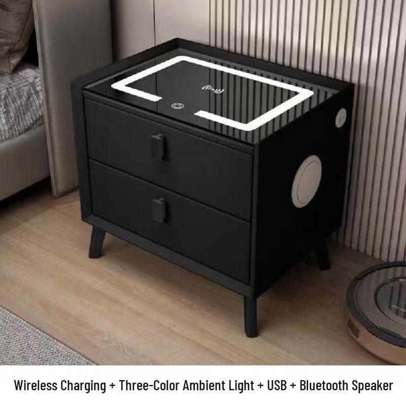 Luxe Smart Bedside Table with Wireless Charging and Storage