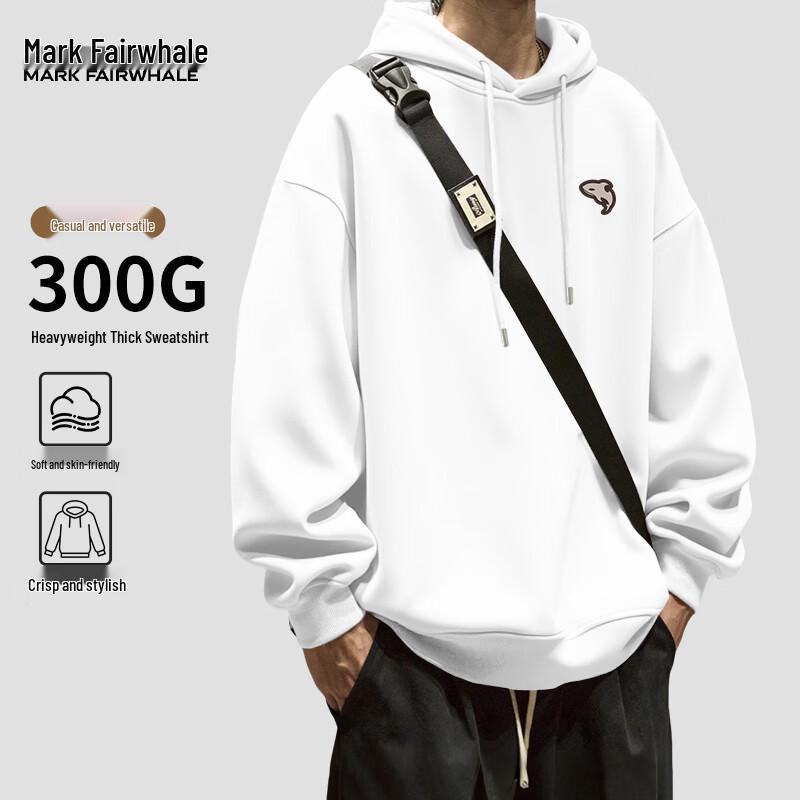 Mark Fairwhale Men's Fall Heavyweight Hooded Sweatshirt with Orca Silhouette