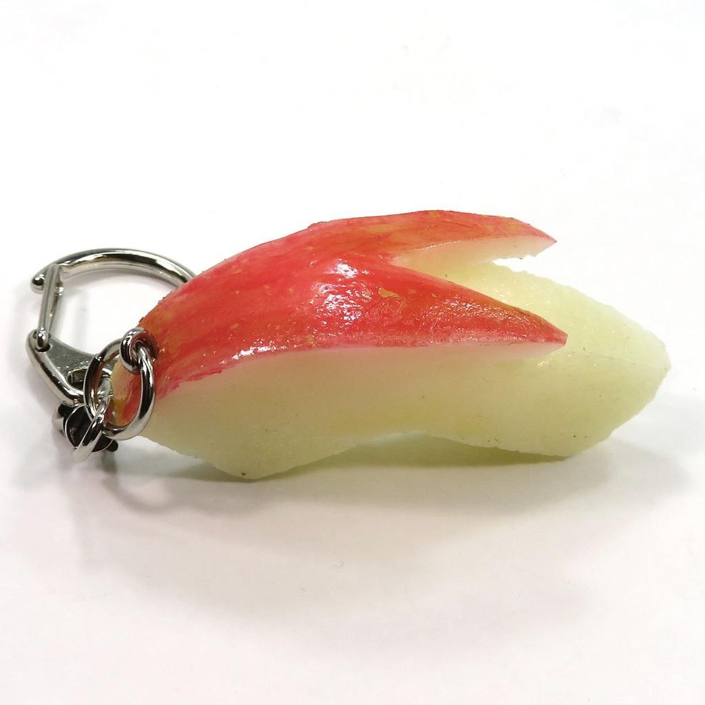 Food sample keychain Bunny apple that looks like it could be eaten 159OK -