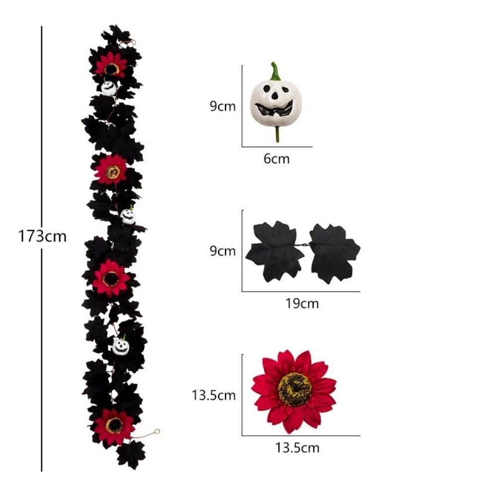 Silk Halloween Leaf Vines Realistic Artificial Hanging Vine Garland  Table Decoration