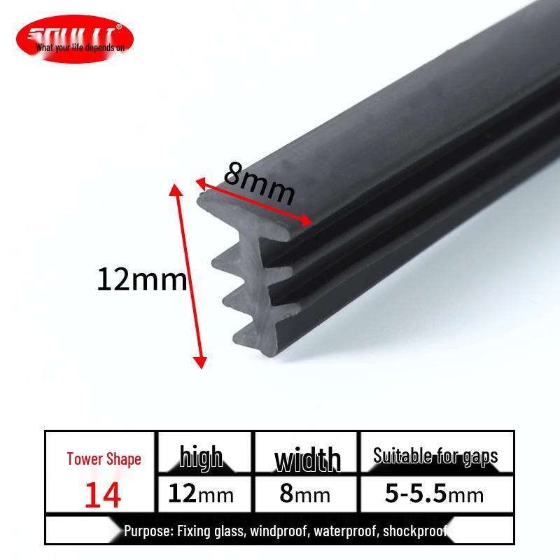 Aluminium T-Dichtungsprofil für 90er Typ Festglas-Schiebetüren und Fenster