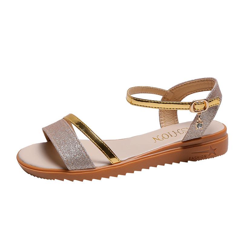 Women with skirt sandals 2021 new models with soft soles fairy trend summer flat sandals students