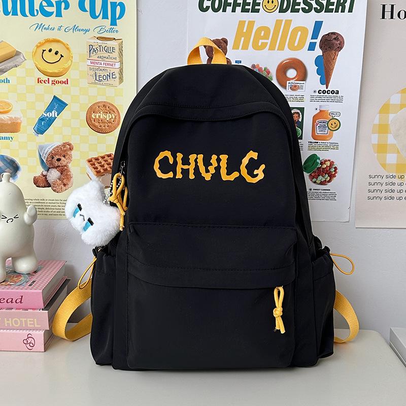 American Retro Schoolbag Female College Student Fashion Large-capacity Computer Travel Bag Simple and Versatile High School Backpack